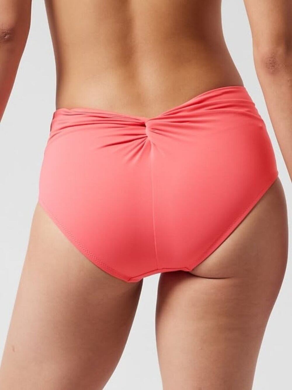 NWT Athleta Women's Hampton Bikini Swim Bottom in Coral Petal Pink Size XL